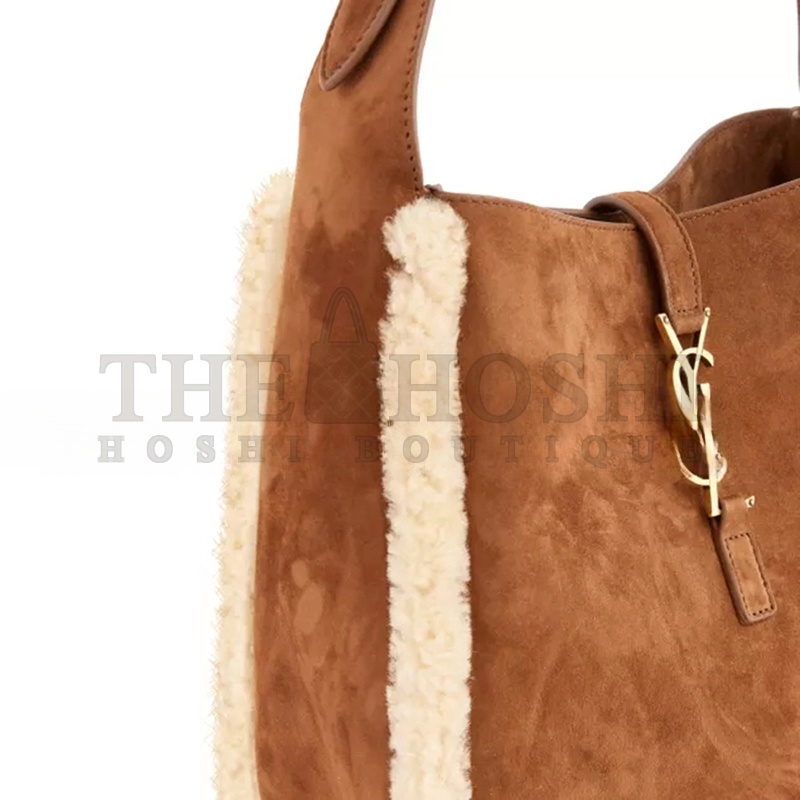 Y51 LE 5 À 7 SHEARLING-TRIM LEATHER SHOULDER BAG 7139381QSIW2281 (23*22*8.5cm) Master Quality